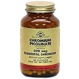 Chromium Picolinate 200 mcg Vegetable Capsules By Solgar - 180 Count