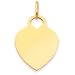 14k Gold Heart Disc Charm