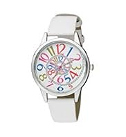 Round Face Swirl Design Analogue Watch