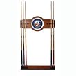 NHL New York Islanders 2 piece Wood and Mirror Wall Cue Rack