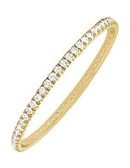 Diamond Eternity Bangle 14K Yellow Gold 5.00 CT Diamonds