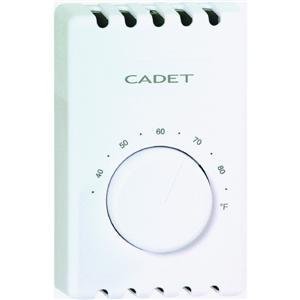 Cadet #08121 White Single Pole Thermostat