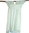 Soft and Silky Beautiful Viscose Pashmina White Shawl/ Wrap 28" X 78"
