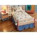 Room Magic Tall in the Saddle Twin Bed, Night Stand & Lamp Set