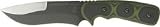 Tops Knives MTLN01 Mountain Lion Fixed Blade Knife with Layered Green & Black G-10 Handles
