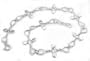 Sterling Silver Wrapped Vines and Heart Chain Anklet