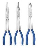 Westward 1UKP2 Long Reach Plier Set, Dipped Grip, 3 PC