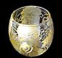 Angel Wings Design - Hand Painted - 5 oz. Votive with candle