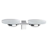 (114108) Sonia Eletech Double Soap Dish - Chrome