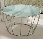 TONIN CASA - 6286 (Tavolini in Metallo) | Modell: 6286-72-V1 / Glasplatte: Aquamarine
