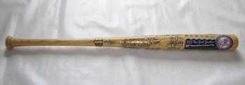 1999 New York Yankees World Series Champions Team Signed Bat Limited Edition #24 of 25