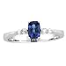14k White Gold Cushion Tanzanite and Diamond Ring .70 TCW