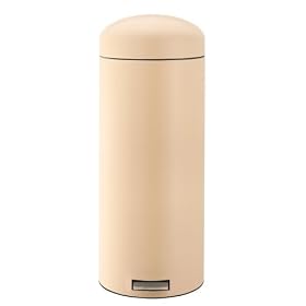 Brabantia Retro Pedal Bin, 30 Litre, Almond
