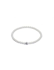 AAA 7.5-8mm White Freshwater Cultured Pearl Necklace 16in Choker