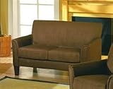Petite Loveseat in Red Microfiber