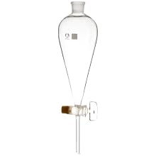 American Educational Bomex Glass Conical Separatory Funnel, 250mm Capacity