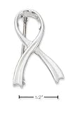 Sterling Silver Awareness Ribbon Pin