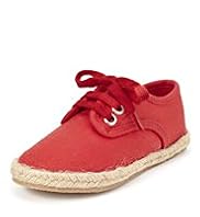 Lace Up Espadrilles Plimsolls