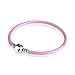 Bling Jewelry Pink Leather Sterling Silver Barrel