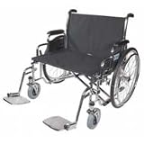 Drive Medical Sentra EC Heavy Duty Extra Wide Wheelchair with Various Arm Styles Arms, Black, 30