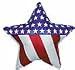 18'' PATRIOTIC STAR METALLIC BALLOON