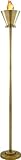 Flame Collection Bronze Finish Halogen Torchiere Floor lamp
