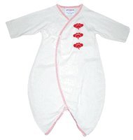 Sckoon Organic Cotton Baby Round Kimono Plum
