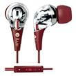 iLuv iEP505RED Premium Earphones with Volume Control - Red