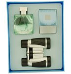CHROME by Azzaro Gift Set for MEN: SET-EDT SPRAY 1.7 OZ & ALL OVER SHAMPOO 2.5 & SPORTING BINOCULARS