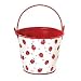 Decorative Ladybug Tin Pail For Plants, Flower, Home Decor