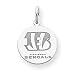 bengal12  - Sterling Silver Cincinnati Bengals Med Initial Disc Charm
