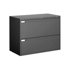 42"W 2 Drawer Binder Lateral File - Black