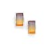 Rectangle Inlay Multicolor Glass Cat's Eye Earrings