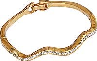Fashion Link Bracelets Jewelry India Gold Plated Metal with Cubic Zirconia (KB378)
