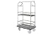 Bellman Condo Cart 40x25 Satin Aluminim Gray Carpet, 4 Pneumatic Wheels