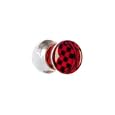 2 Gauge Red and Black Checker Inlayed Saddle Plug
