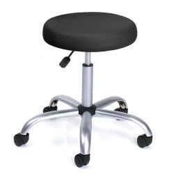 Boss Norstar B240bk Black Vinyl Medical Dental Backless Stool with Chrome Base by Chairs ObiwanSales