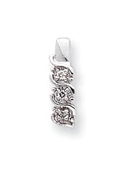 Ann Harrington Jewelry 14k White Gold .11 Ct Tw Diamond Chain Slide