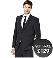Big & Tall 2 Button Striped Jacket with Wool