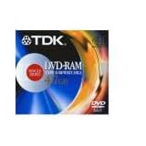 TDK DVD-RAM 2X 4.7GB TYPE 4 USE SINGLE SIDED 1-PK (Retail)