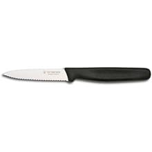 Victorinox Cutlery 3-1/4-Inch Wavy Edge Paring Knife, Large Black Poly Handle