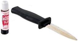 Plastic Bleeding Knife horrible joke artificial blood (black)
