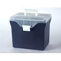 File Box, Holds Envelopes and Hanging Files (Blue) (11.625" H x 13.375" W x 10.0" D)
