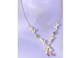 Search : Signature Ruby, Emerald & Sapphire Necklace GOLD