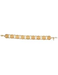 CleverEve Luxury Series 14K Yellow Gold 9.50 grams Polished Traditional Saints Bracelet/ Chain 7.5"