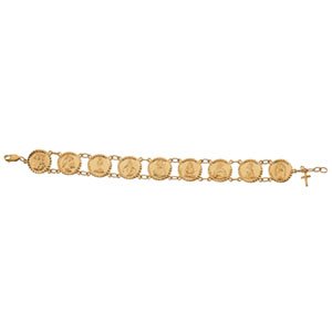 10K Yellow Gold Traditional Saints Bracelet
