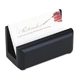 Wood Tones Business Card Holder, Black ELD62522