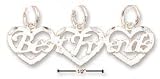 Sterling Silver Triple Best Friends Charm
