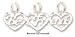 Sterling Silver Triple Best Friends Charm