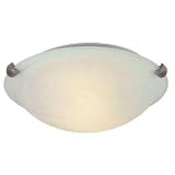 Hampton Bay 12-1/8 in. 2-Light marble glass flushmount (046335836891)
